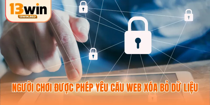 Người chơi được phép yêu cầu web xóa bỏ dữ liệu
